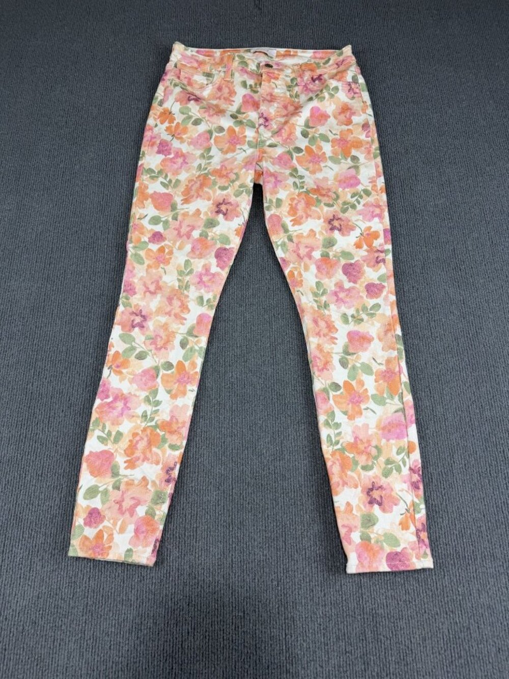 Jen7 Womens Multicolor Floral Skinny Jeans 32w